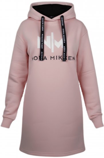 Nora Mikken KADRI WHITE Long Hoodie Pink - ODZIEŻ DAMSKA XS-XXL - 