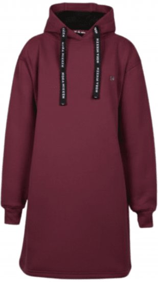 Nora Mikken KRISTINA Long Hoodie Burgundy - Bluzy & bluzy z kapturem - 
