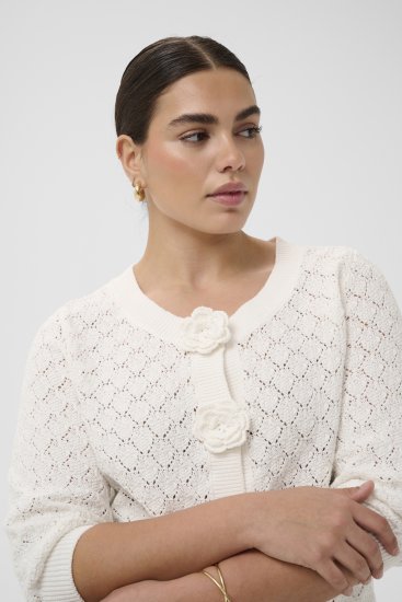 Kaffe Curve Kathrina Pullover White - Swetry dzianinowe - 