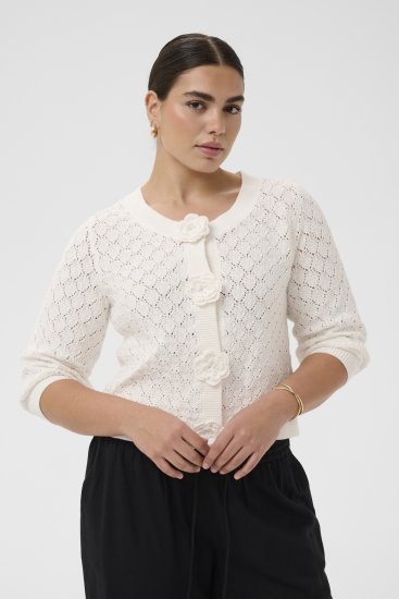 Kaffe Curve Kathrina Pullover White - Swetry dzianinowe - 