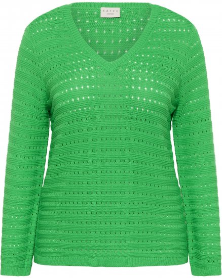 Kaffe Curve Metty Pullover Bright Green - Swetry dzianinowe - 