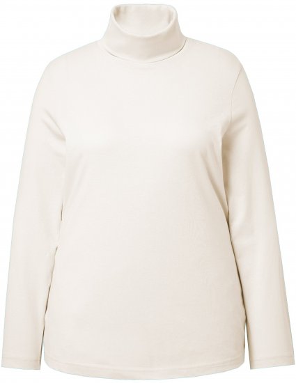 Ulla Popken Basic Long Sleeve Slim Fit Turtleneck Natural - Bluzy & bluzy z kapturem - 