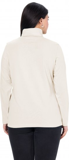 Ulla Popken Basic Long Sleeve Slim Fit Turtleneck Natural - Bluzy & bluzy z kapturem - 
