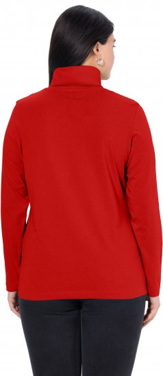 Ulla Popken Basic Long Sleeve Slim Fit Turtleneck Dark Berry - Bluzy & bluzy z kapturem - 