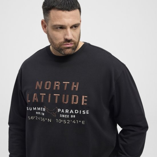 North Latitude Sweatshirt Black - Bluzy & bluzy z kapturem - Bluzy & Bluzy z kapturem 2XL-12XL