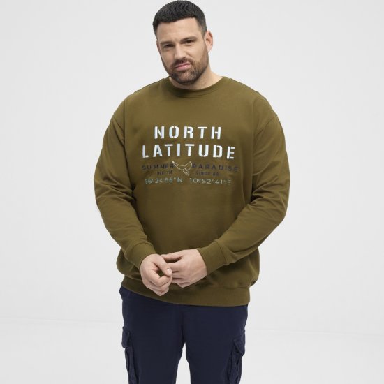 North Latitude Sweatshirt Army Green - Bluzy & bluzy z kapturem - Bluzy & Bluzy z kapturem 2XL-12XL