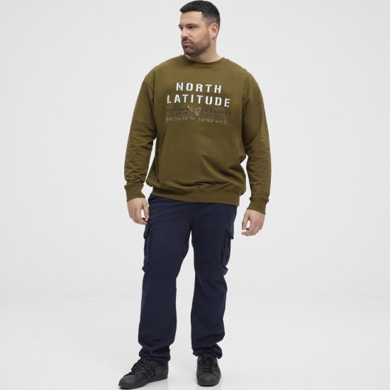 North Latitude Sweatshirt Army Green - Bluzy & bluzy z kapturem - Bluzy & Bluzy z kapturem 2XL-12XL