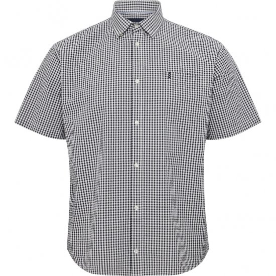 North Latitude Shirt Short Sleeve Checked Grey - Koszule - Koszule 2XL-10XL
