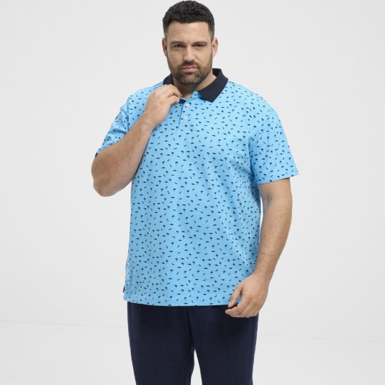North Latitude Polo Pique Printed Turquoise - Koszulki polo - Koszulki Polo 2XL-8XL