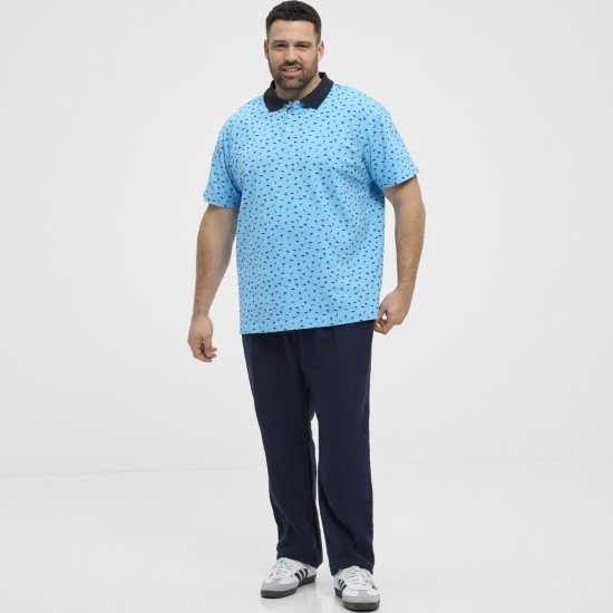 North Latitude Polo Pique Printed Turquoise - Koszulki polo - Koszulki Polo 2XL-8XL