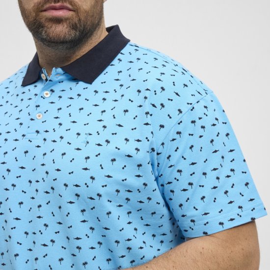 North Latitude Polo Pique Printed Turquoise - Koszulki polo - Koszulki Polo 2XL-8XL