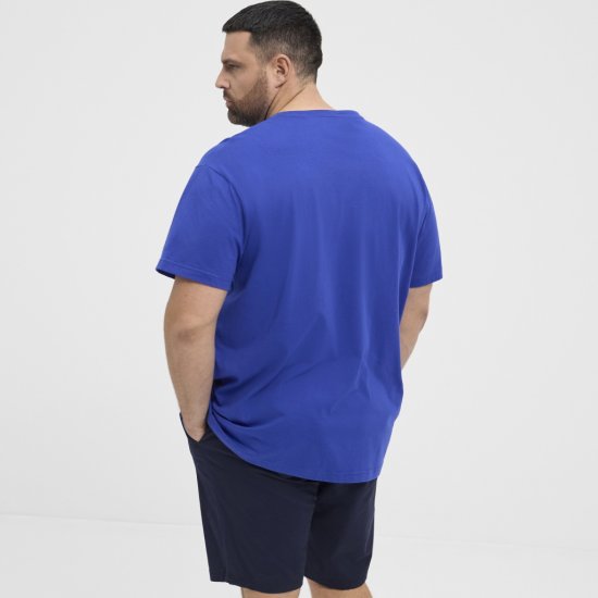 North Latitude T-shirt Printed Short Sleeve Blue - Koszulki - T-shirty meskie Duże Rozmiary - 2XL-14XL