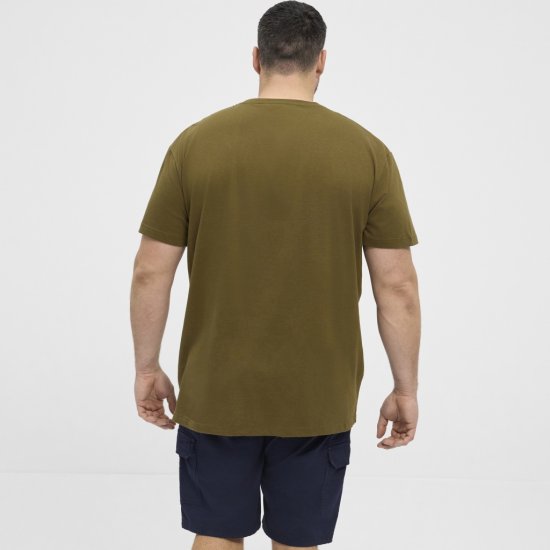 North Latitude T-Shirt Printed Short Sleeve Green - Koszulki - T-shirty meskie Duże Rozmiary - 2XL-14XL