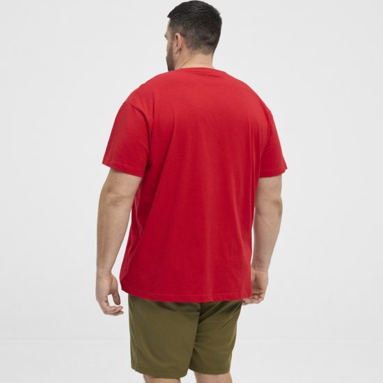 North Latitude T-Shirt Printed Short Sleeve Red - Koszulki - T-shirty meskie Duże Rozmiary - 2XL-14XL