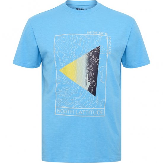 North Latitude T-Shirt Printed Turquoise - Koszulki - T-shirty meskie Duże Rozmiary - 2XL-14XL