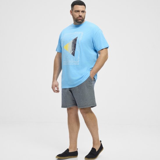 North Latitude T-Shirt Printed Turquoise - Koszulki - T-shirty meskie Duże Rozmiary - 2XL-14XL