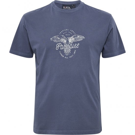 North Latitude T-Shirt Printed Navy - Koszulki - T-shirty meskie Duże Rozmiary - 2XL-14XL