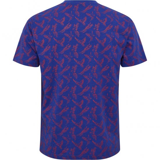 North Latitude T-Shirt Printed Allover Blue - Koszulki - T-shirty meskie Duże Rozmiary - 2XL-14XL