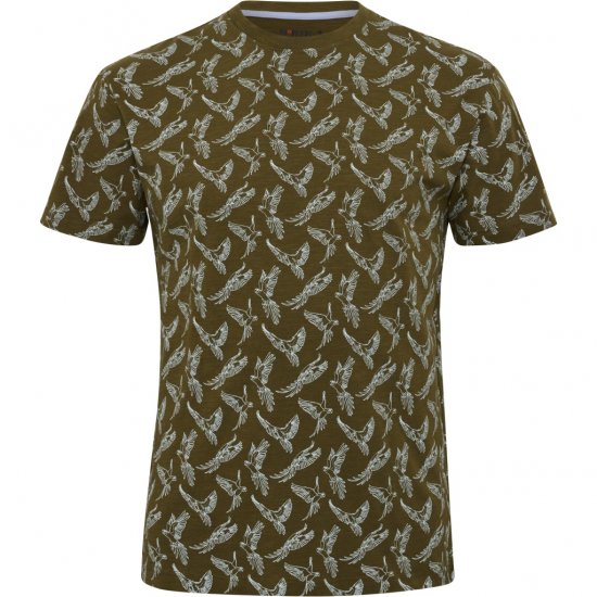 North Latitude T-shirt Allover Printed Green - Koszulki - T-shirty meskie Duże Rozmiary - 2XL-14XL
