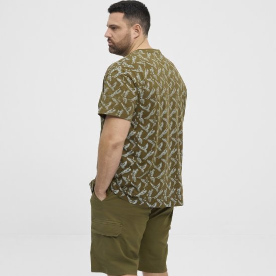 North Latitude T-shirt Allover Printed Green - Koszulki - T-shirty meskie Duże Rozmiary - 2XL-14XL