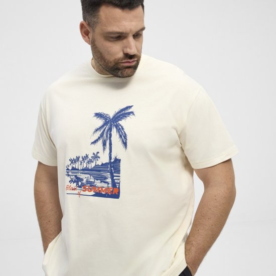 North Latitude T-Shirt Printed Off-White - Koszulki - T-shirty meskie Duże Rozmiary - 2XL-14XL