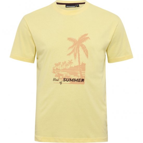 North Latitude T-Shirt Printed Yellow - Koszulki - T-shirty meskie Duże Rozmiary - 2XL-14XL