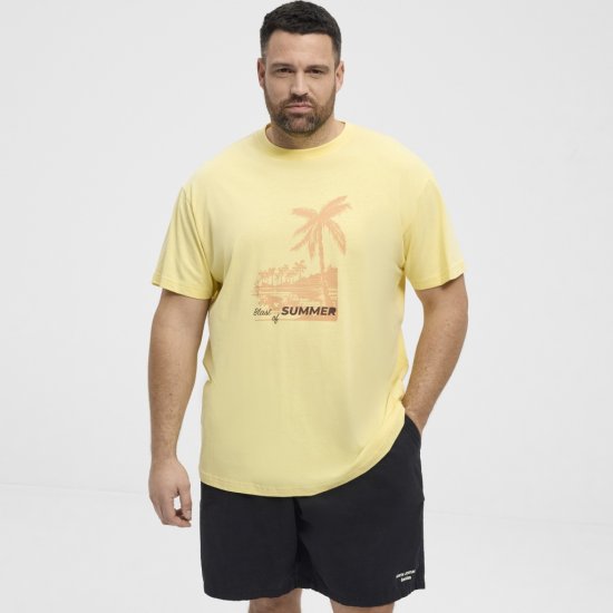 North Latitude T-Shirt Printed Yellow - Koszulki - T-shirty meskie Duże Rozmiary - 2XL-14XL