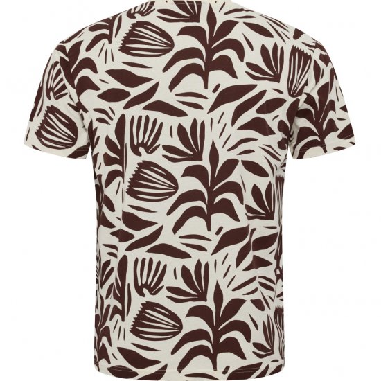 North Latitude T-Shirt Printed Allover Bordeaux - Koszulki - T-shirty meskie Duże Rozmiary - 2XL-14XL