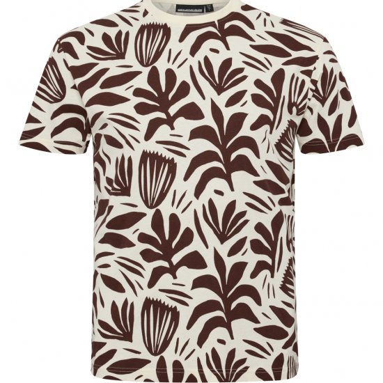 North Latitude T-Shirt Printed Allover Bordeaux - Koszulki - T-shirty meskie Duże Rozmiary - 2XL-14XL