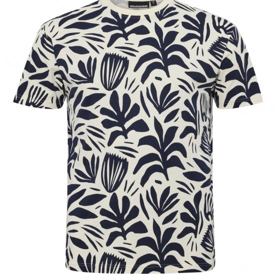 North Latitude T-shirt Allover Printed Navy - Koszulki - T-shirty meskie Duże Rozmiary - 2XL-14XL