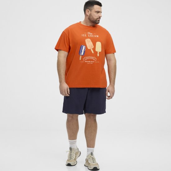 North Latitude T-Shirt Ice Cream Orange - Koszulki - T-shirty meskie Duże Rozmiary - 2XL-14XL
