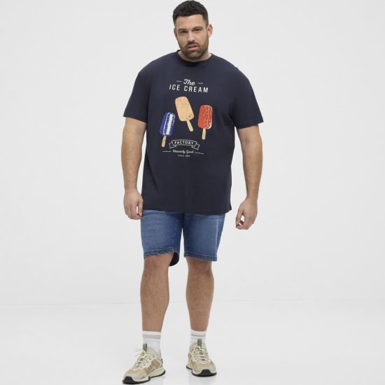 North Latitude T-Shirt Ice Cream Navy - Koszulki - T-shirty meskie Duże Rozmiary - 2XL-14XL