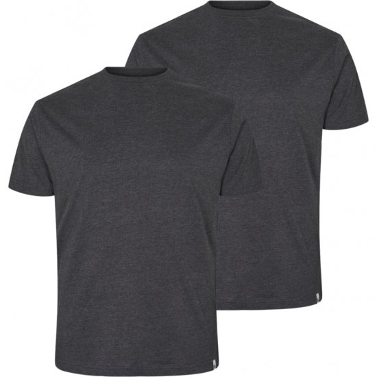 North Latitude T-Shirt 2-Pack Dark Grey Melange - Koszulki - T-shirty meskie Duże Rozmiary - 2XL-14XL