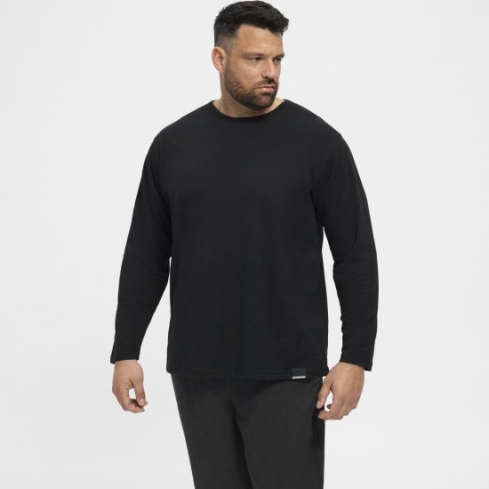North Latitude T-Shirt Long Sleeve Black - Koszulki - T-shirty meskie Duże Rozmiary - 2XL-14XL