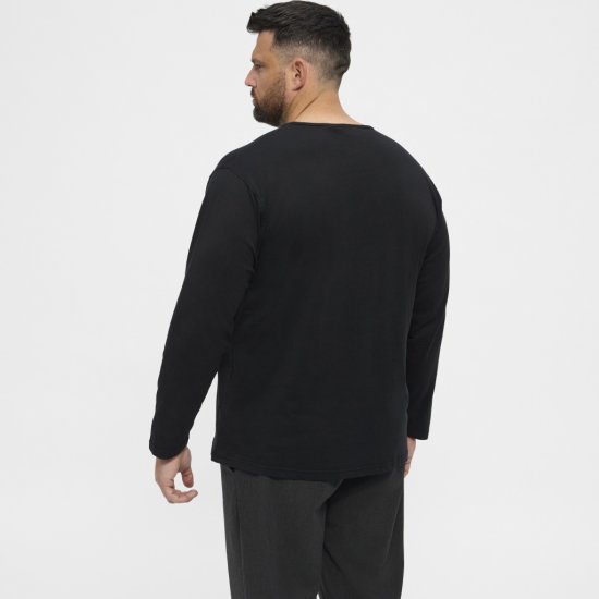 North Latitude T-Shirt Long Sleeve Black - Koszulki - T-shirty meskie Duże Rozmiary - 2XL-14XL