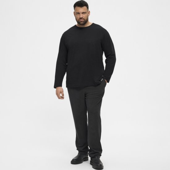 North Latitude T-Shirt Long Sleeve Black - Koszulki - T-shirty meskie Duże Rozmiary - 2XL-14XL