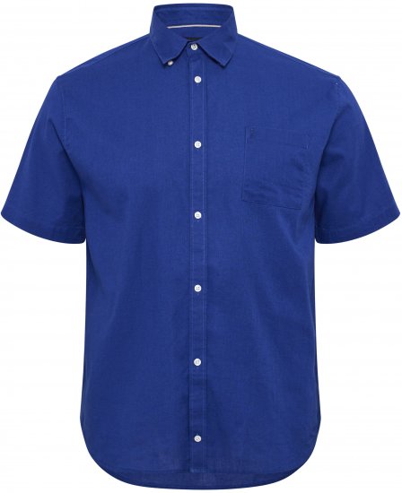 North Latitude Shirt Linen Cotton Short Sleeve Blue - Koszule - Koszule 2XL-10XL