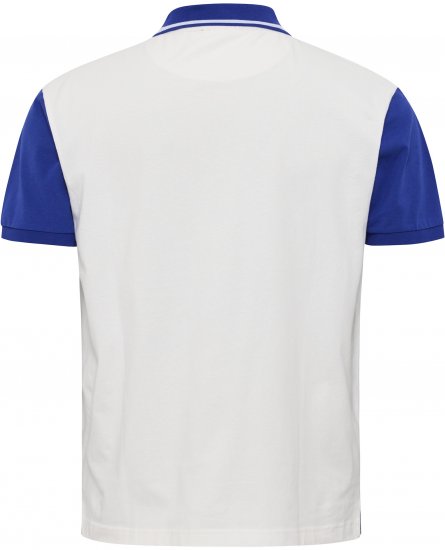 North Latitude Polo Short Sleeve Blue And White TALL - ODZIEŻ MĘSKA MT-6XLT - WYSOKIE-rozmiary