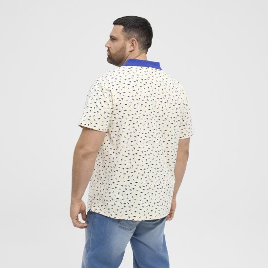 North Latitude Polo Pique Printed Off-White - Koszulki polo - Koszulki Polo 2XL-8XL