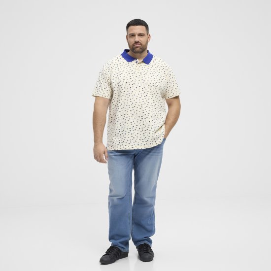 North Latitude Polo Pique Printed Off-White - Koszulki polo - Koszulki Polo 2XL-8XL