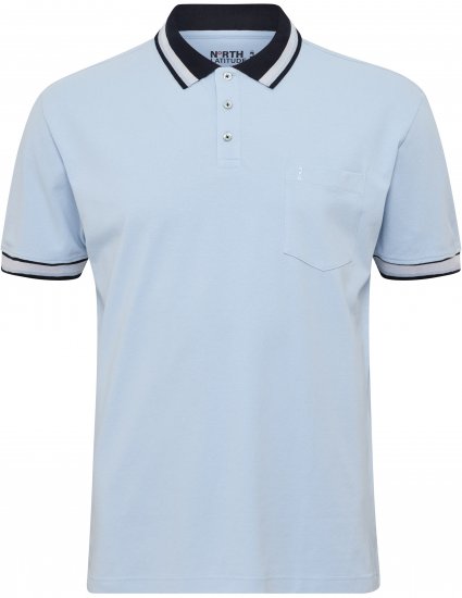 North Latitude Polo Pique Short Sleeve Light Blue - Koszulki polo - Koszulki Polo 2XL-8XL