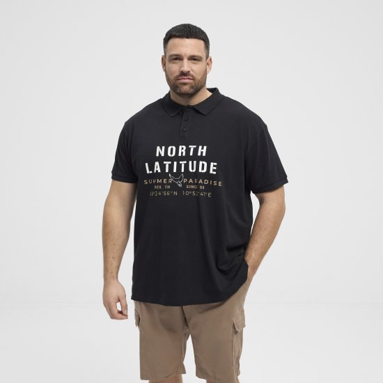 North Latitude Polo Pique Short Sleeve Black - Koszulki polo - Koszulki Polo 2XL-8XL