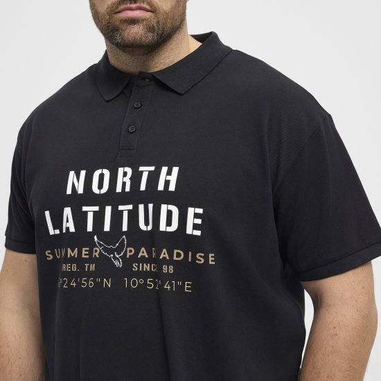 North Latitude Polo Pique Short Sleeve Black - Koszulki polo - Koszulki Polo 2XL-8XL