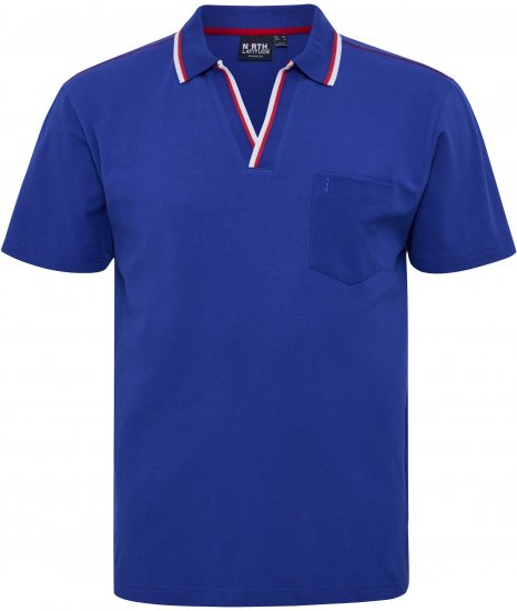 North Latitude Polo Pique V-Neck Blue - Koszulki polo - Koszulki Polo 2XL-8XL