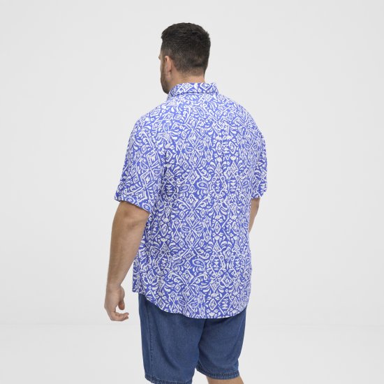 North Latitude Shirt Denim Printed Allover Blue - Koszule - Koszule 2XL-10XL