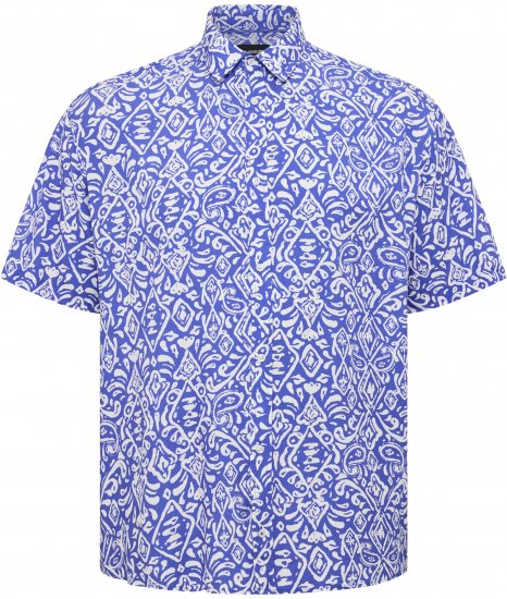 North Latitude Shirt Denim Printed Allover Blue - Koszule - Koszule 2XL-10XL