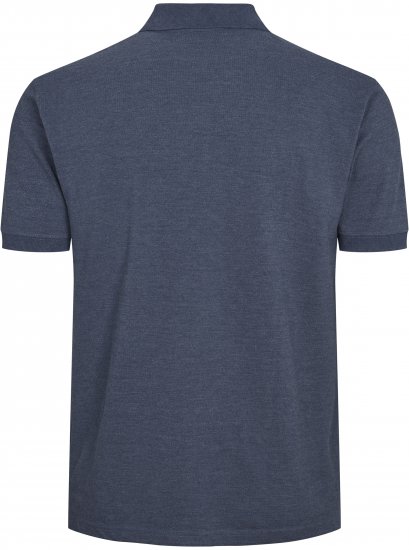 North Latitude Polo Short Sleeve Blue Melange TALL - ODZIEŻ MĘSKA MT-6XLT - WYSOKIE-rozmiary