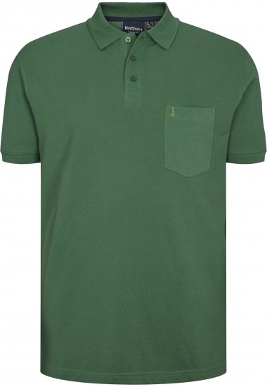 North Latitude Polo Short Sleeve Green TALL - ODZIEŻ MĘSKA MT-6XLT - WYSOKIE-rozmiary