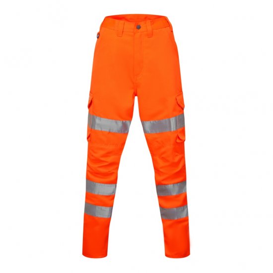 Leo Pennymoor EcoViz Women's Poly/Cotton Cargo Trousers Orange - Odzież robocza - 
