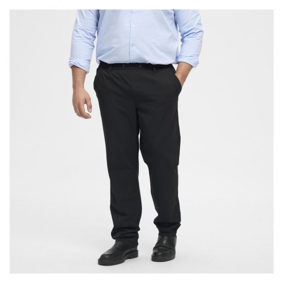 North Latitude Dress Pants Elastic Waist Black - Spodnie - Spodnie Męskie Duże Rozmiary